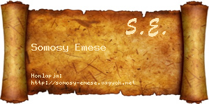 Somosy Emese névjegykártya